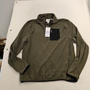 Rainforest Mens Olive Night Quarter Zip Fleece Jacket RF02B30108 Size S NWT
